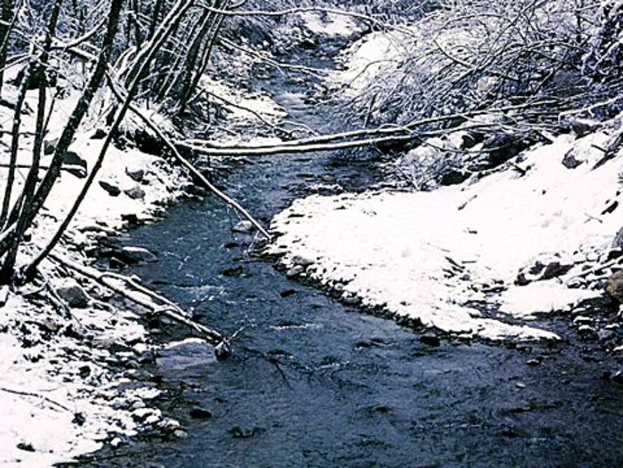 i mars börjar snön att smälta.