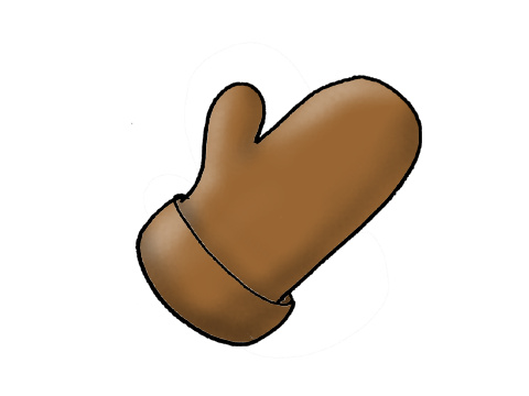 En brun vante.
