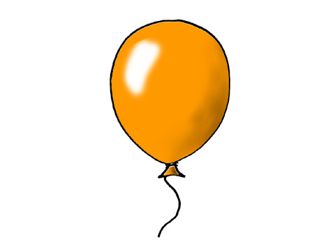 En orange ballong.