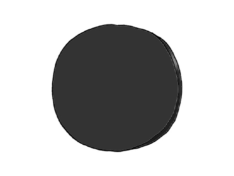 En svart cirkel.