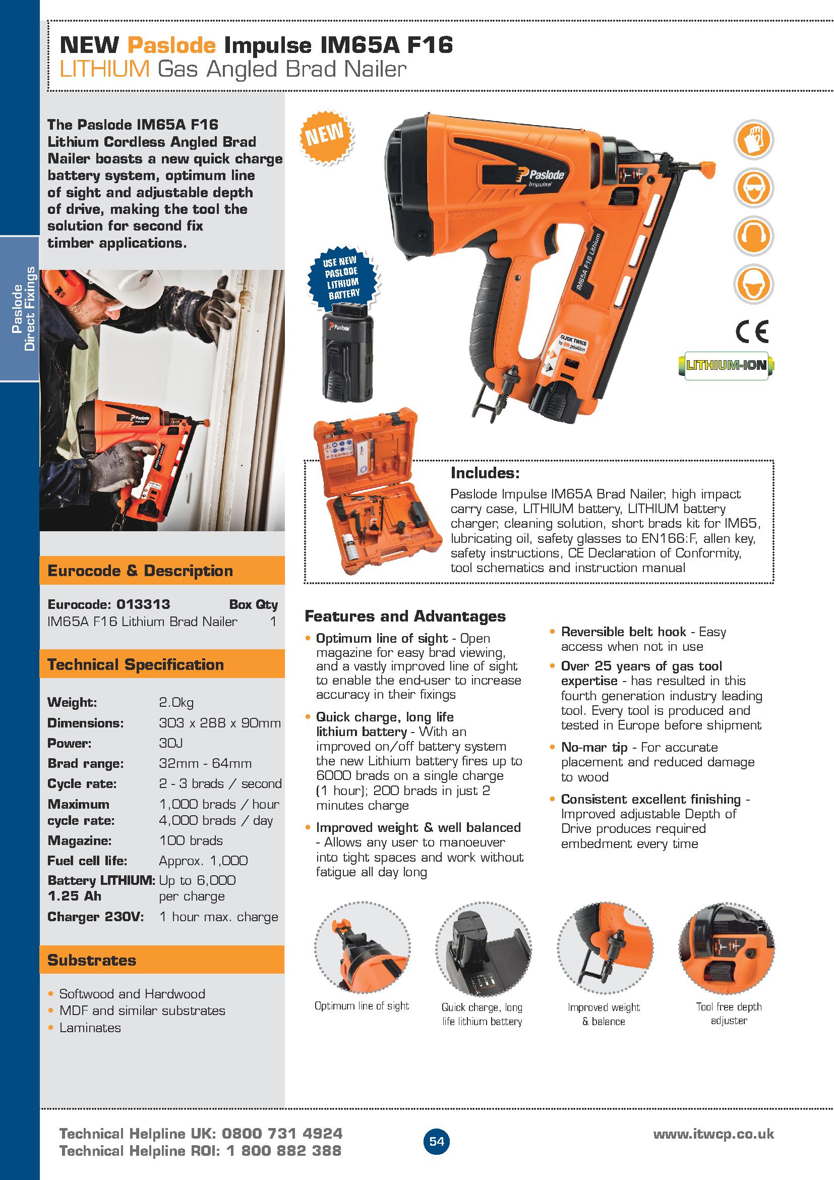 Paslode Angled Brad Nails (BT34038) Harris & Bailey Ltd