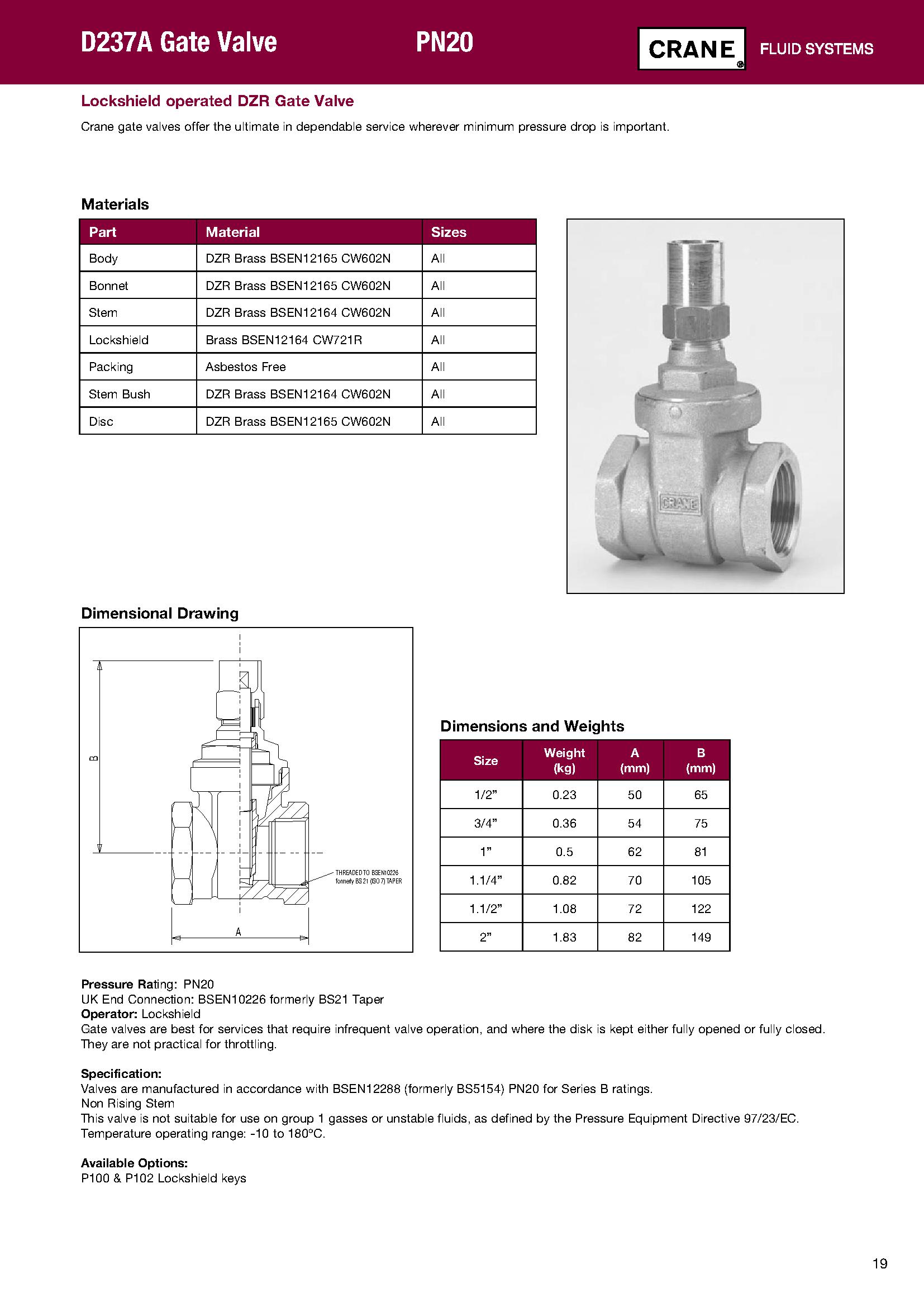 Crane Gate Valve Lock Shield (KV1101050) Harris & Bailey Ltd