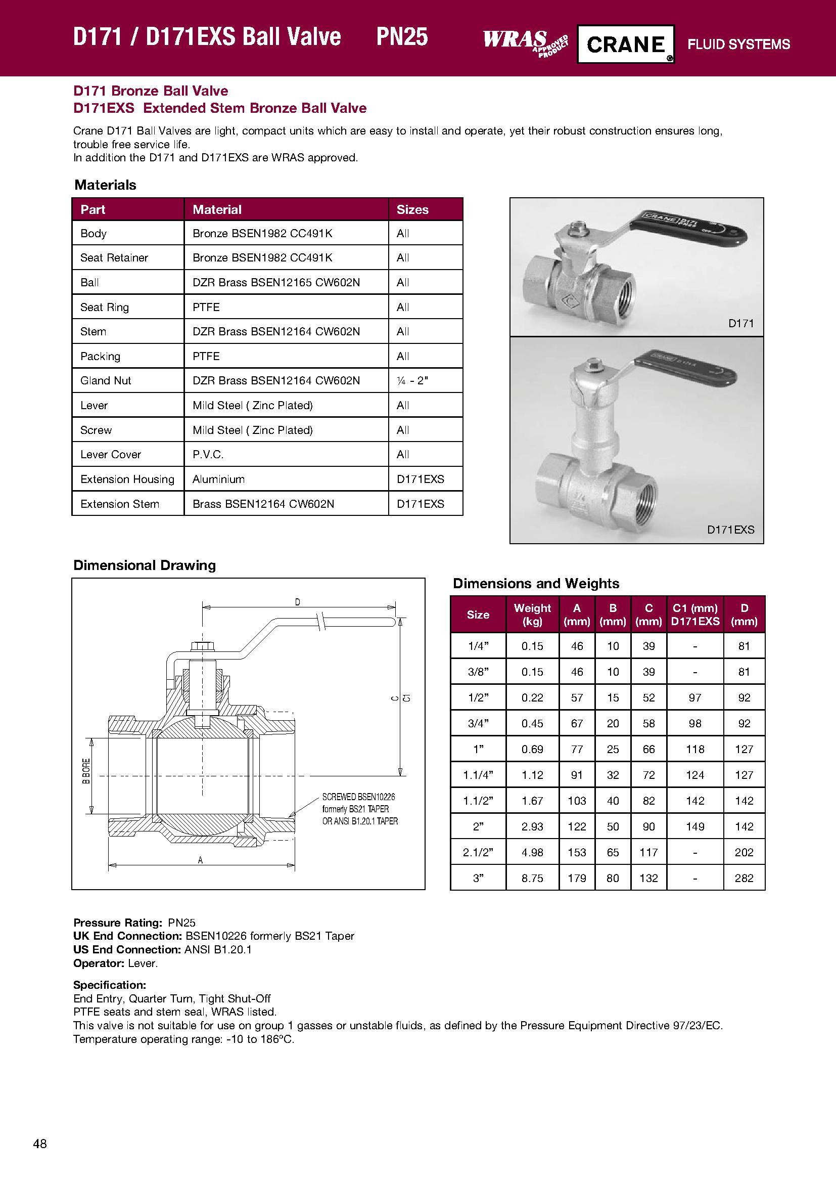 Crane Ball Valve (KV1104003) Harris & Bailey Ltd