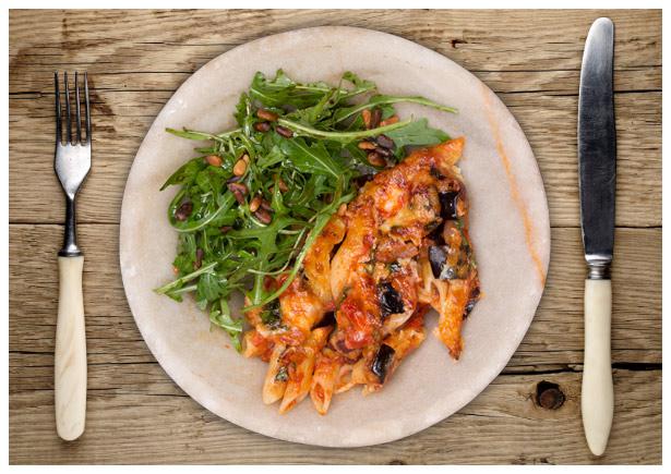 Beautiful photography of aubergine recipe at work here