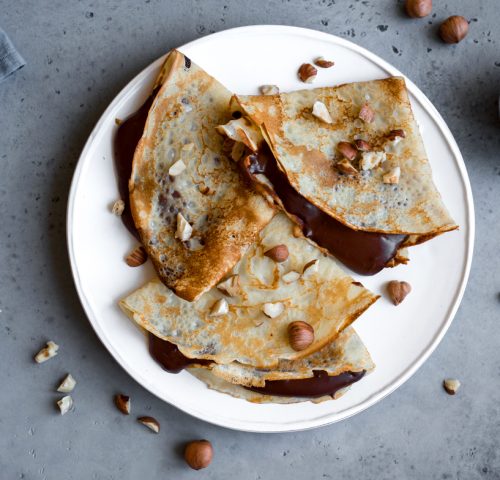 Crepe mit Schokolade Crepe mit Schokolade