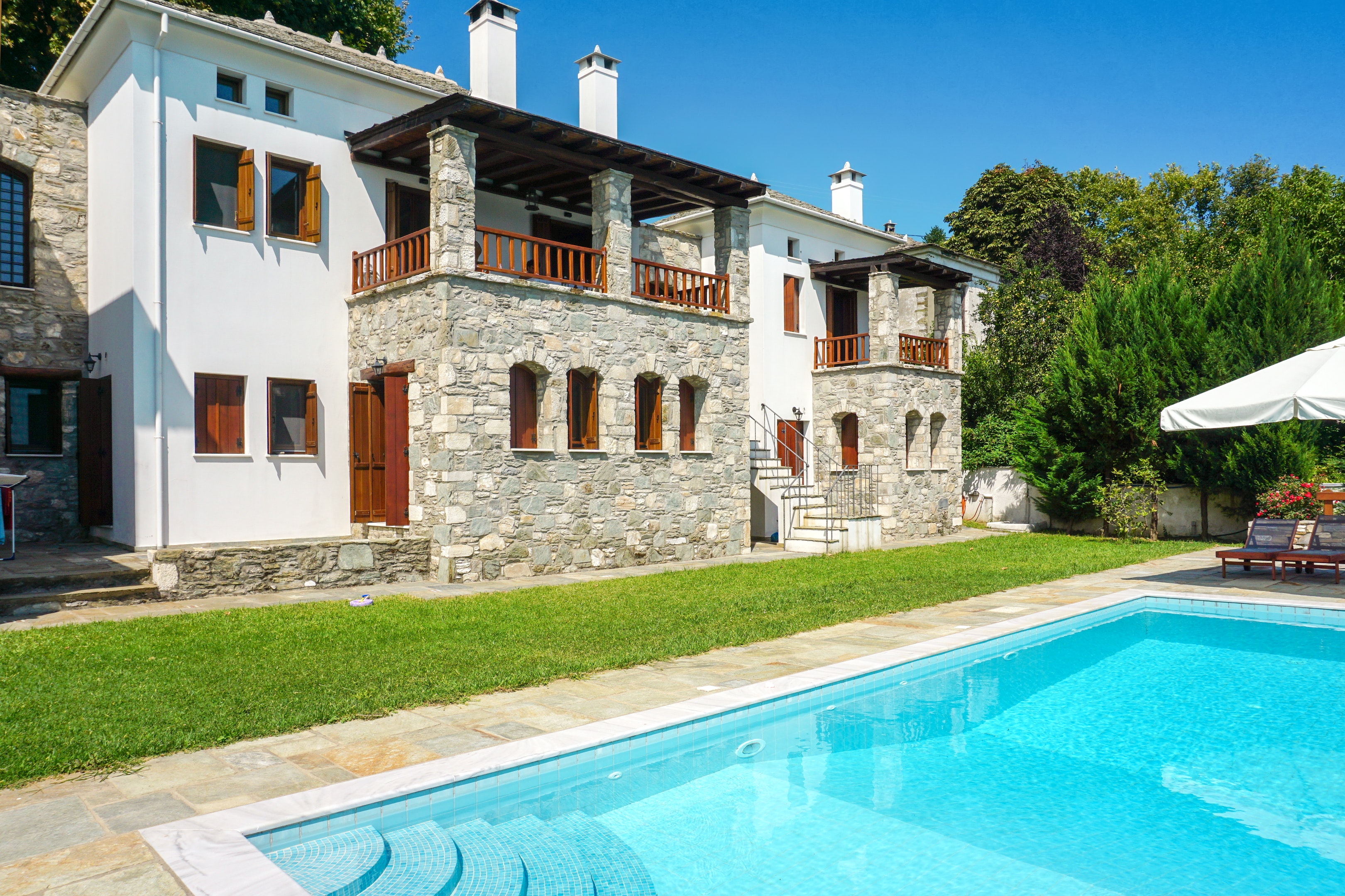 Villa mit 5 Schlafzimmern in mit herrlichem Meerblick privatem Pool eingezäuntem Garten 7 km vom Strand entfernt