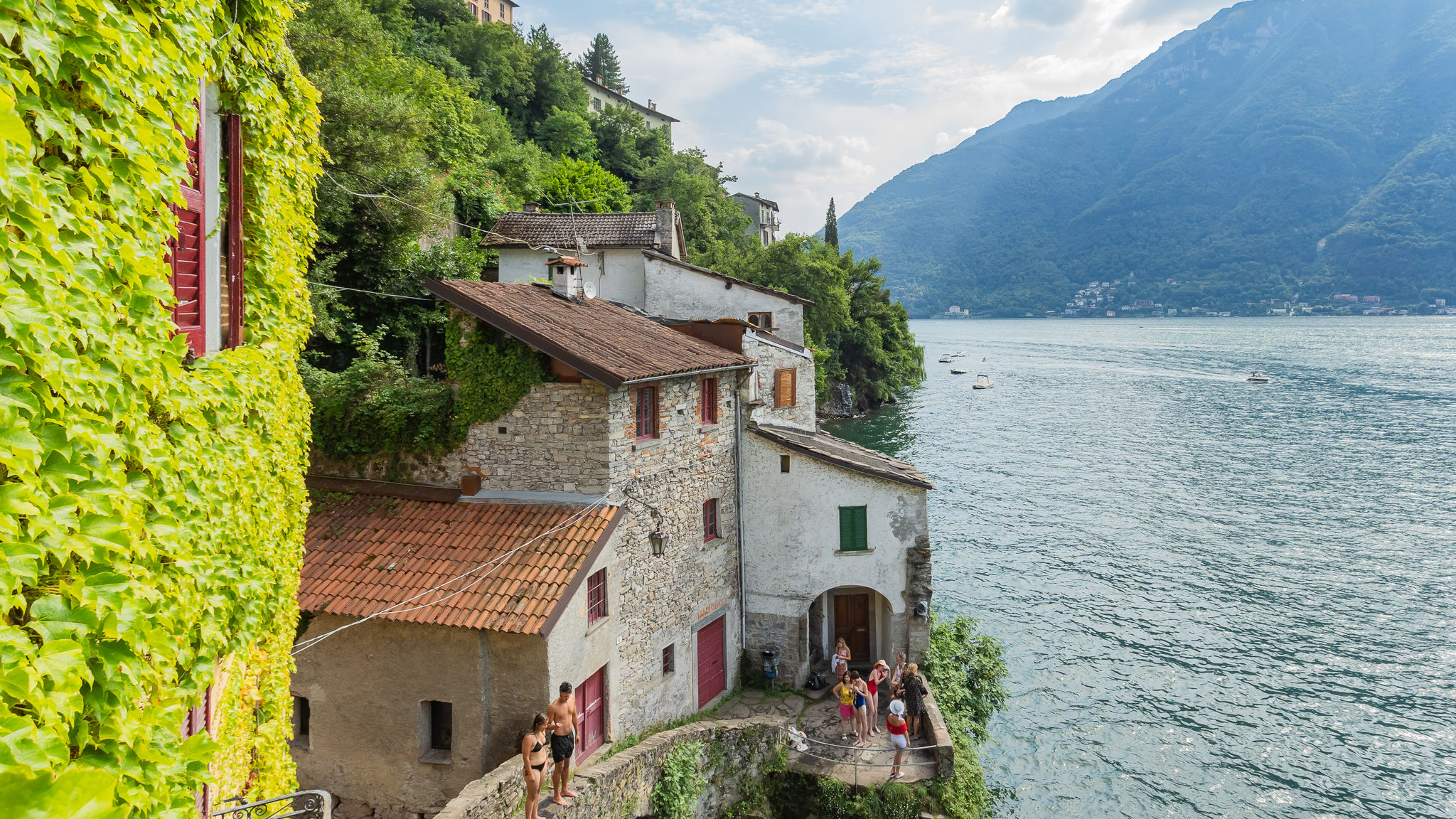 RentAllComo Nesso Terrace on Orrido di Nesso Waterfall 