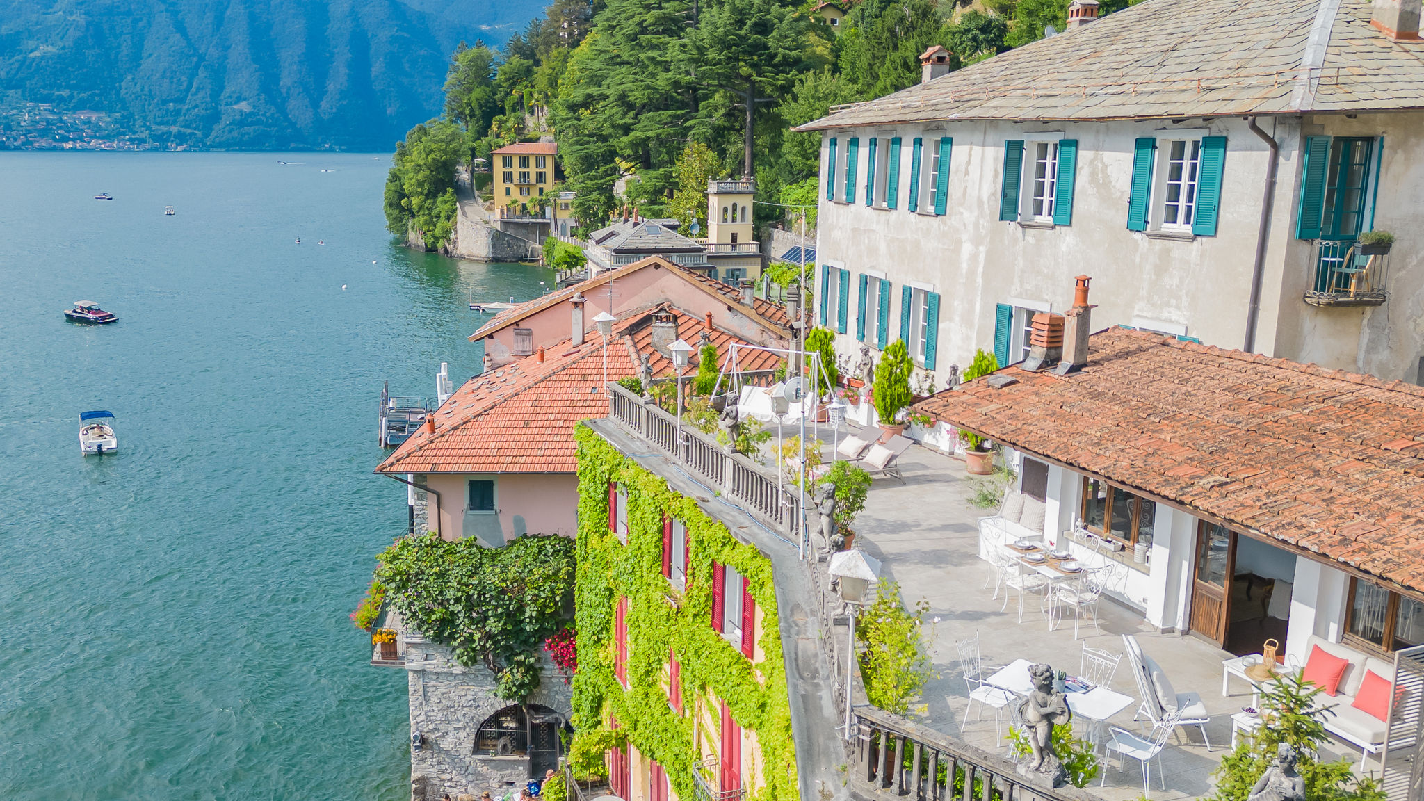 RentAllComo Nesso Terrace on Orrido di Nesso Waterfall 