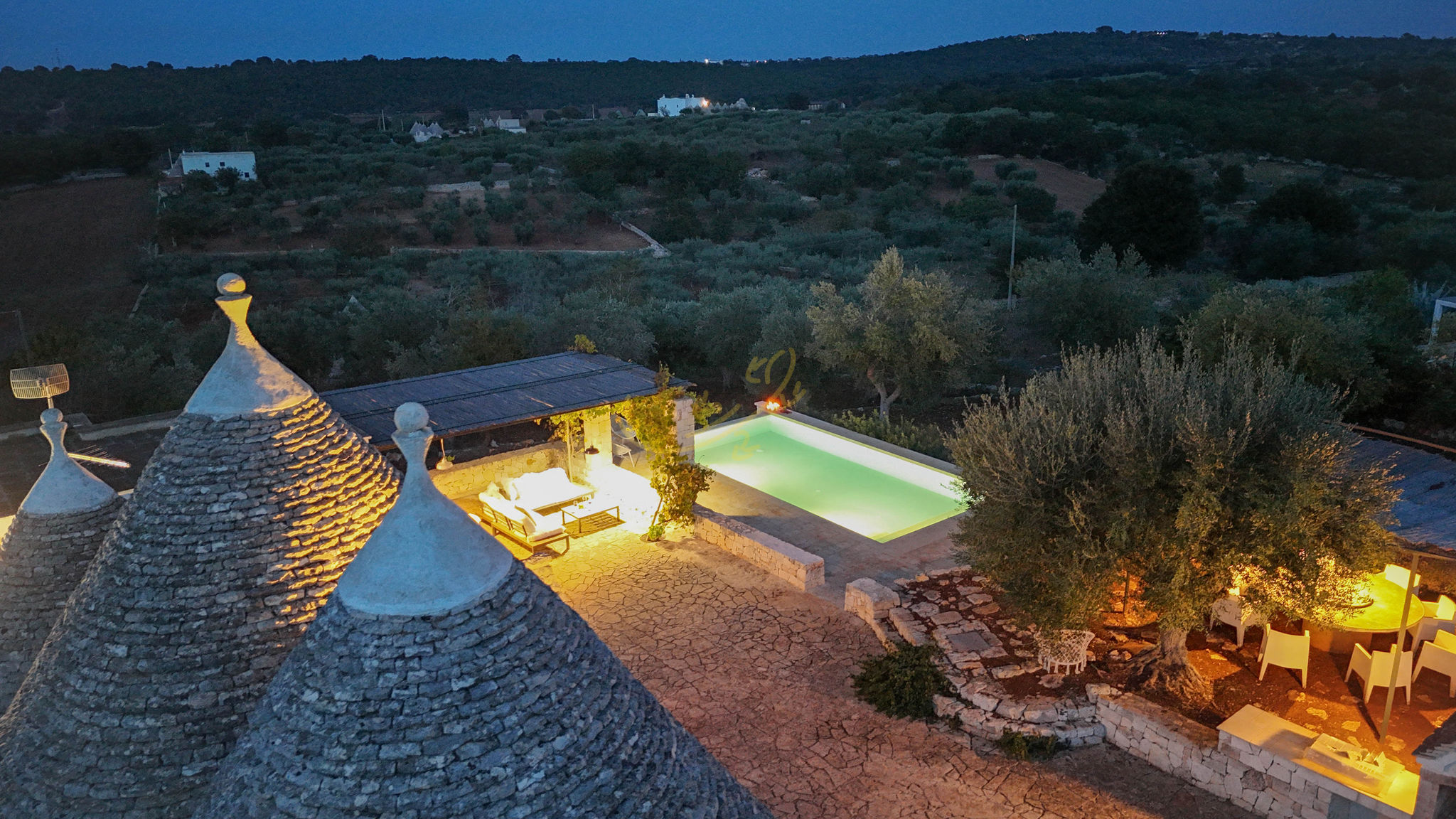 Trulli e Dimore Property Management Monopoli TD Trulli Terralta Panoramic Pool Over Countryside