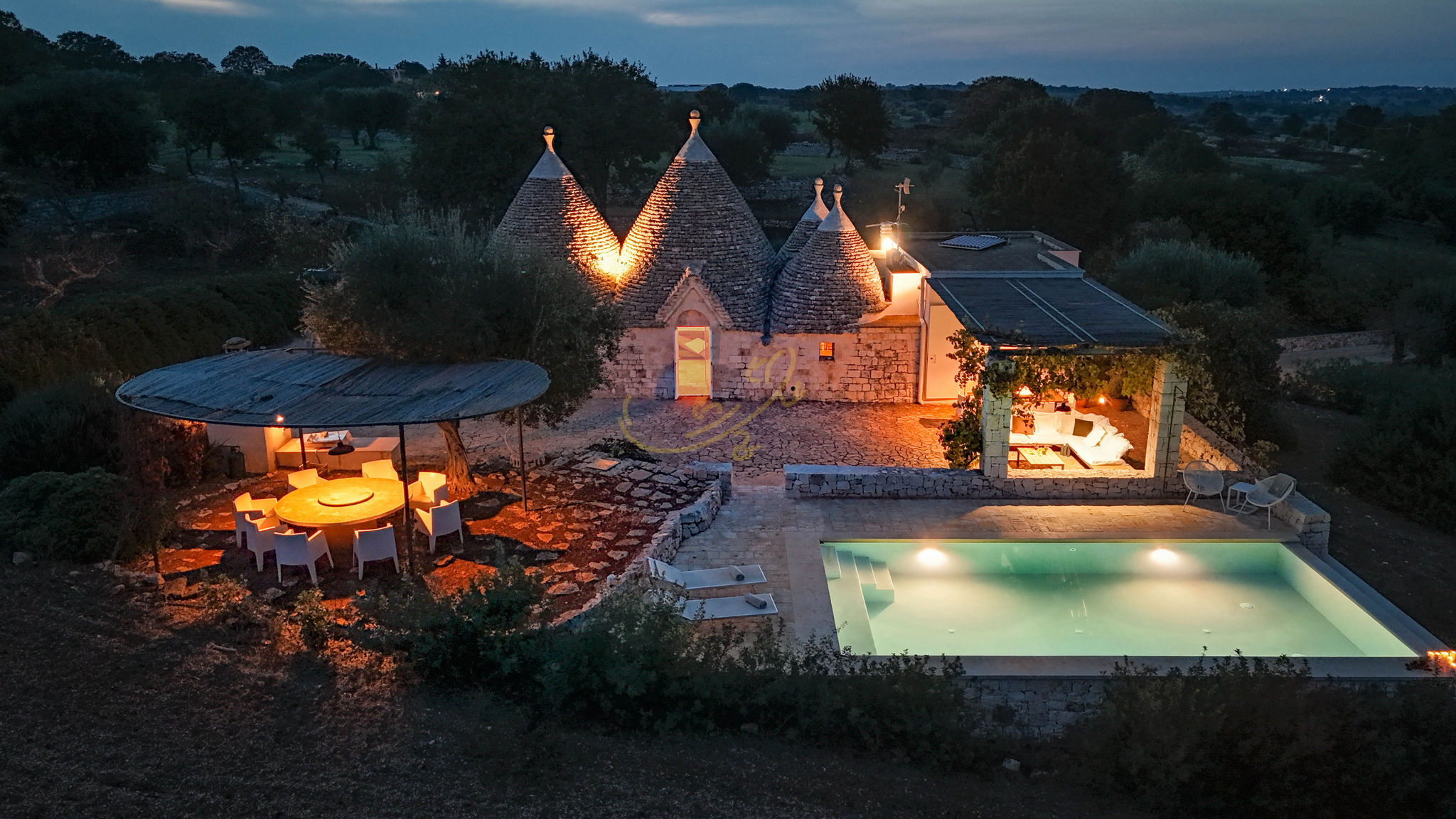 Trulli e Dimore Property Management Monopoli TD Trulli Terralta Panoramic Pool Over Countryside