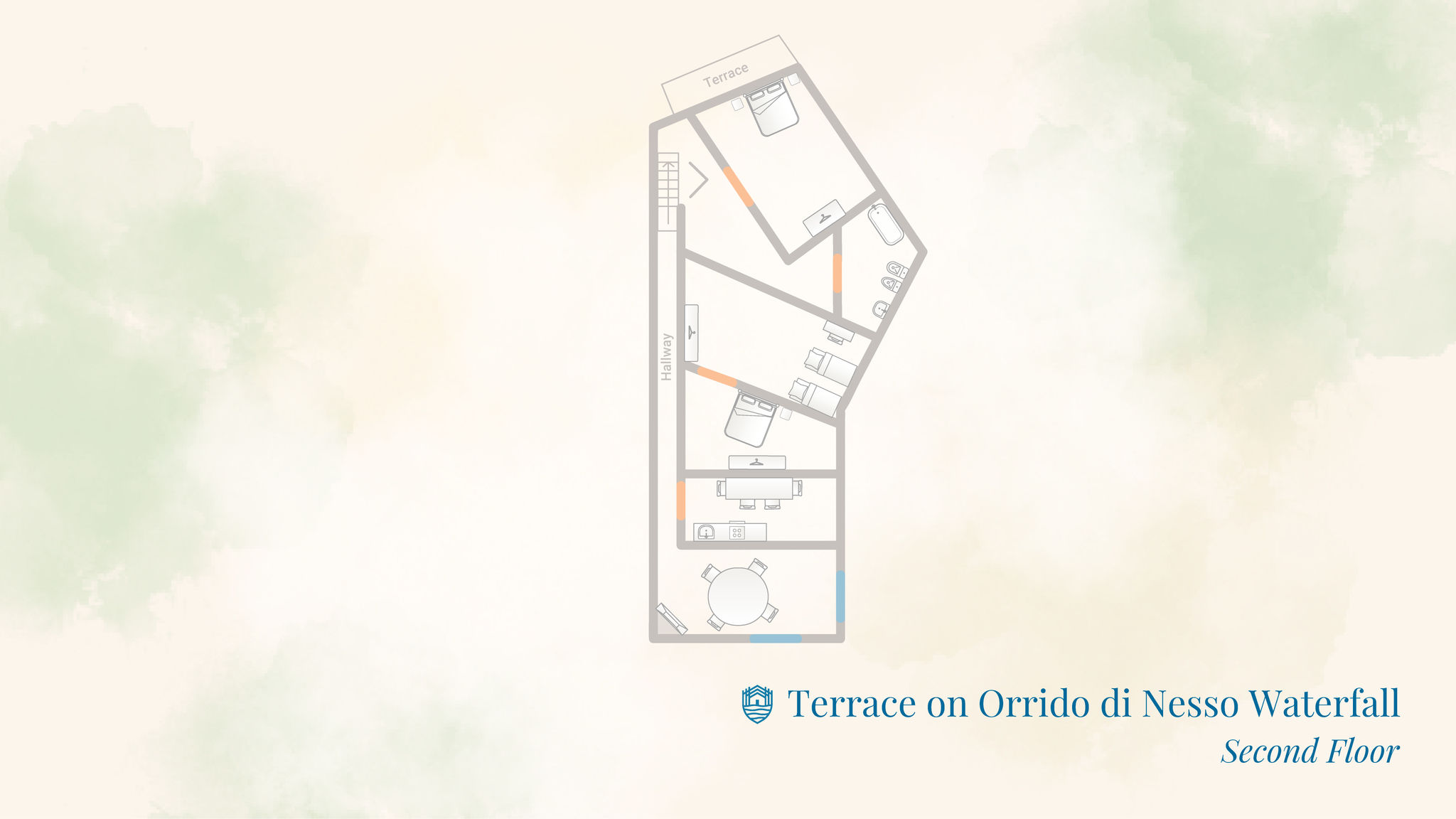 Italianway Nesso Terrace on Orrido di Nesso Waterfall 
