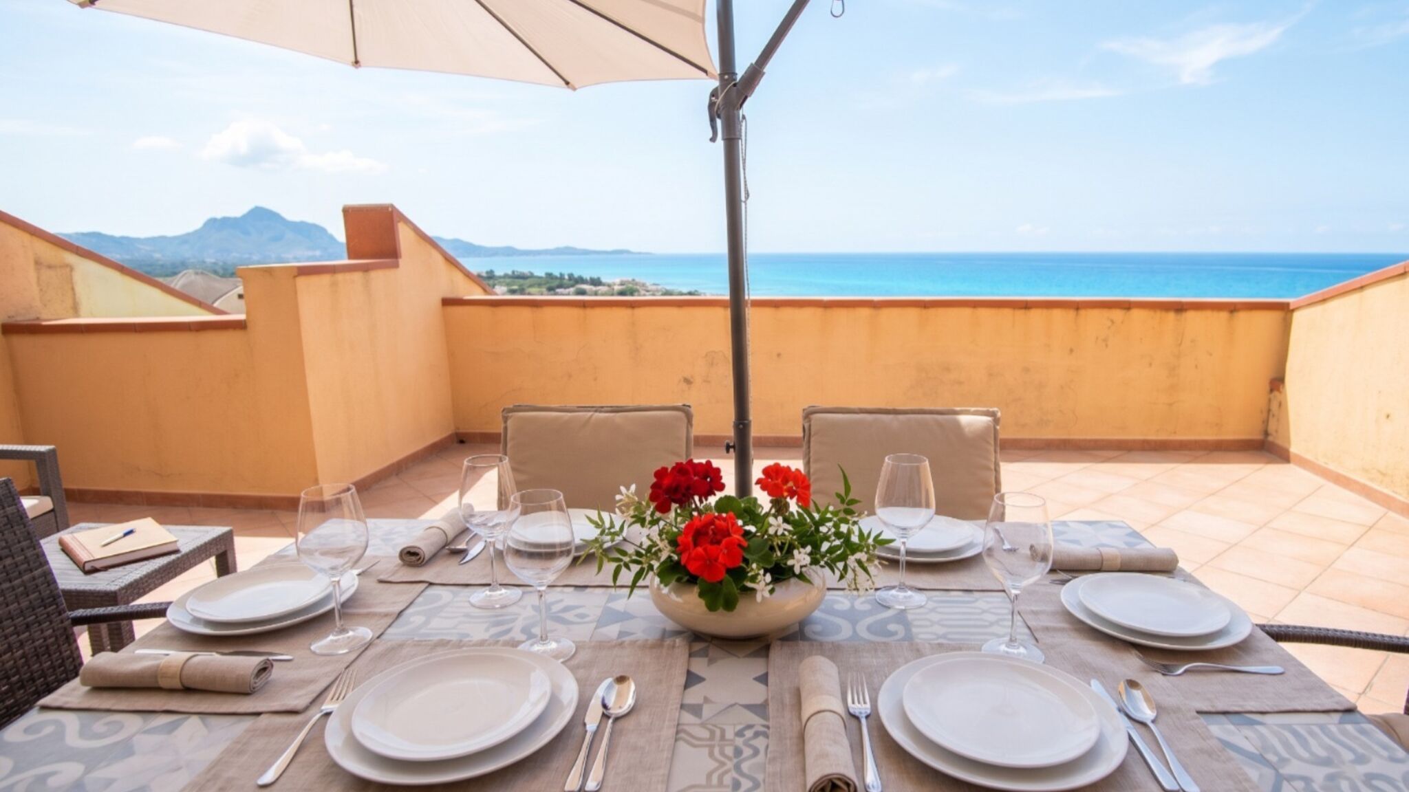 Welcomely Muravera Villa Paola - Panoramic Seaview Terrace