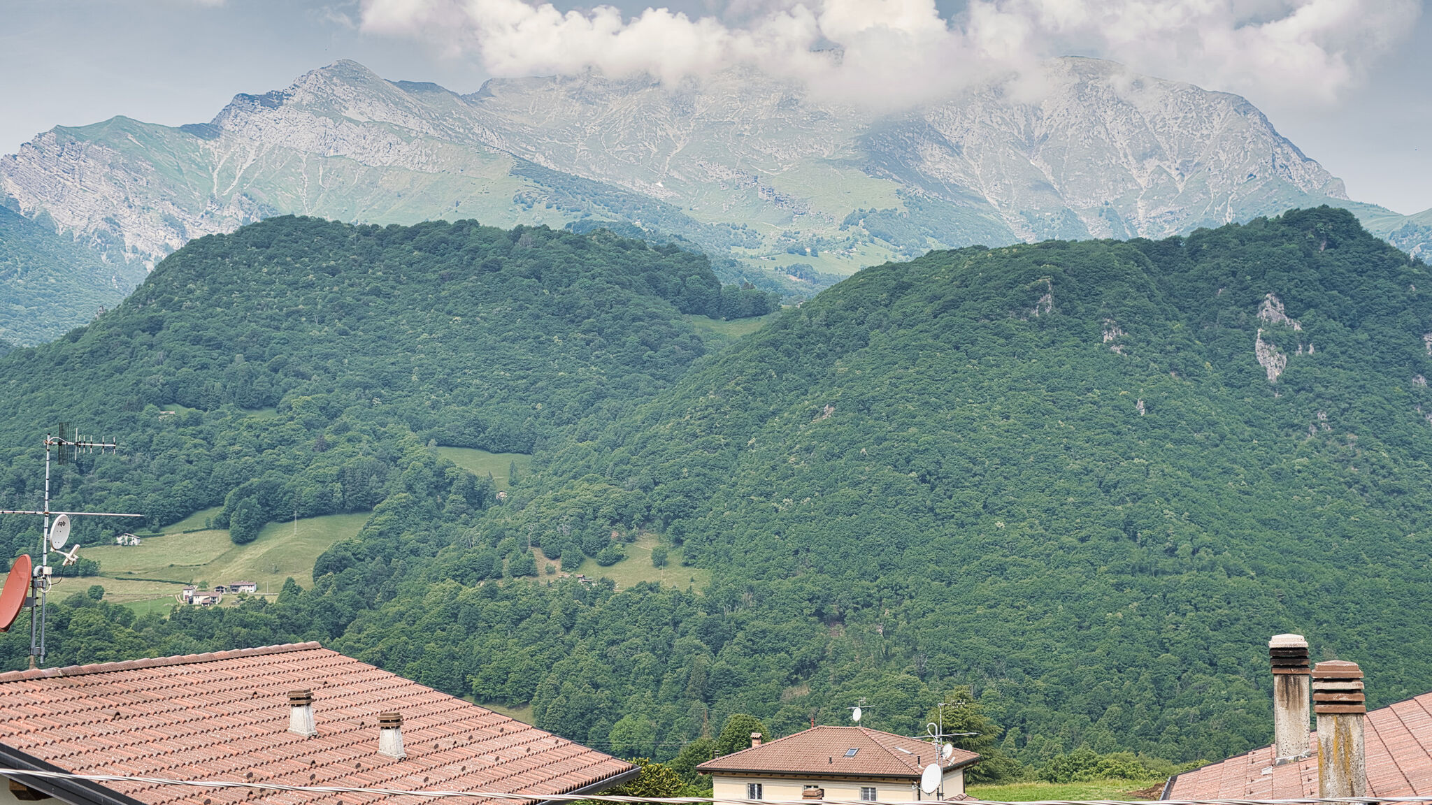 Nativoo Cremeno Achillea - trilocale in verde con vista montagne
