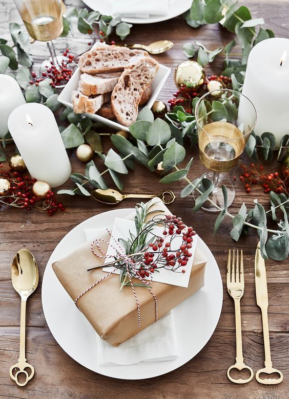decoracion mesa navidad