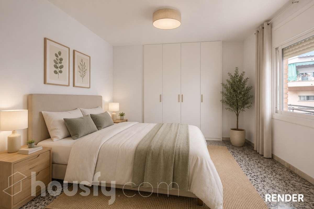 Housfy presenta este luminoso piso ubicado en el corazón de Sant Joan Despí. Construido en 1973, es una opción ideal tanto para familias como para quienes buscan una propiedad con gran potencial para reformar a su gusto. La vivienda destaca por su excelente distribución y sus amplias estancias, contando con un total de 78 m² útiles (verificados con la Dirección General de Catastro). La zona de día ofrece un acogedor salón-comedor que disfruta de unas agradables vistas urbanas hacia la ciudad, garantizando una fantástica entrada de luz natural durante todo el día. Por su parte, la cocina conecta directamente con el primero de los dos patios privados de la vivienda. Disponer de este doble espacio exterior de uso exclusivo en este tipo de fincas es un auténtico lujo: el primer patio resulta ideal como zona de lavadero y desahogo, mientras que al segundo se accede desde uno de los dormitorios, convirtiéndose en el rincón perfecto para diseñar un pequeño jardín urbano o un espacio de desconexión al aire libre. La zona de noche es sumamente versátil y está compuesta por cuatro dormitorios, una característica de alta demanda y muy difícil de encontrar en la zona. Uno de los dormitorios cuenta además con un práctico espacio integrado que puede utilizarse como vestidor o armario trastero, optimizando al máximo el almacenamiento de la casa. Asimismo, la vivienda cuenta con ventanas de aluminio, suelos bien conservados y una puerta principal blindada que aporta total seguridad y tranquilidad. Uno de los grandes valores añadidos de esta propiedad es su inminente revalorización gracias al proyecto del ascensor. Actualmente la finca no dispone de él, pero la instalación ya está aprobada y las obras comenzarán a finales del año 2026. Lo mejor de todo es que la derrama para su instalación quedará totalmente pagada por los propietarios actuales antes de la venta. Esto representa una ventaja económica enorme para el comprador, ya que estrenará la comodidad del ascensor a coste cero y sin tener que asumir derramas futuras. La ubicación es simplemente imbatible, en pleno centro de Sant Joan Despí. Vivirás a un paso de todos los servicios esenciales, incluyendo una amplia oferta de comercios locales, colegios, centros médicos y zonas verdes. Además, disfrutarás de una excelente comunicación con Barcelona y el resto de la comarca gracias a la proximidad de paradas de autobús, Tram, tren y rápidos accesos por carretera. ¡No dejes escapar esta oportunidad única de diseñar tu hogar a medida! Aviso legal El precio de venta no incluye gastos de la compraventa como notaría, registro, impuestos, ni tampoco honorarios agencia. Esta publicación no es vinculante. Consulta siempre la nota simple con Housfy antes de formalizar la compraventa. Sobre nosotros Housfy es la plataforma integral de servicios inmobiliarios. Nuestra combinación de expertos y tecnología pone al alcance de todo el mundo servicios cómodos, claros y seguros. AICAT número: 7922. Nos encargamos de la gestión y asesoramiento de la compra. ¡Olvídate de todo! Hacemos los trámites por ti. Y, si además necesitas financiación, ponemos a tu disposición un bróker hipotecario para ayudarte a conseguir las mejores condiciones para tu perfil económico. ¿Quieres visitarla? Contacta con Housfy y agenda tu visita sin compromiso. Más información en: housfy.com Este anuncio contiene imágenes ilustrativas, con el objetivo de mostrar el potencial de la propiedad, y pueden diferir del resultado final. En cumplimiento de la Ley 8/2026 en Cataluña, el certificado de presencia o ausencia de amianto se encuentra en proceso de tramitación.-8