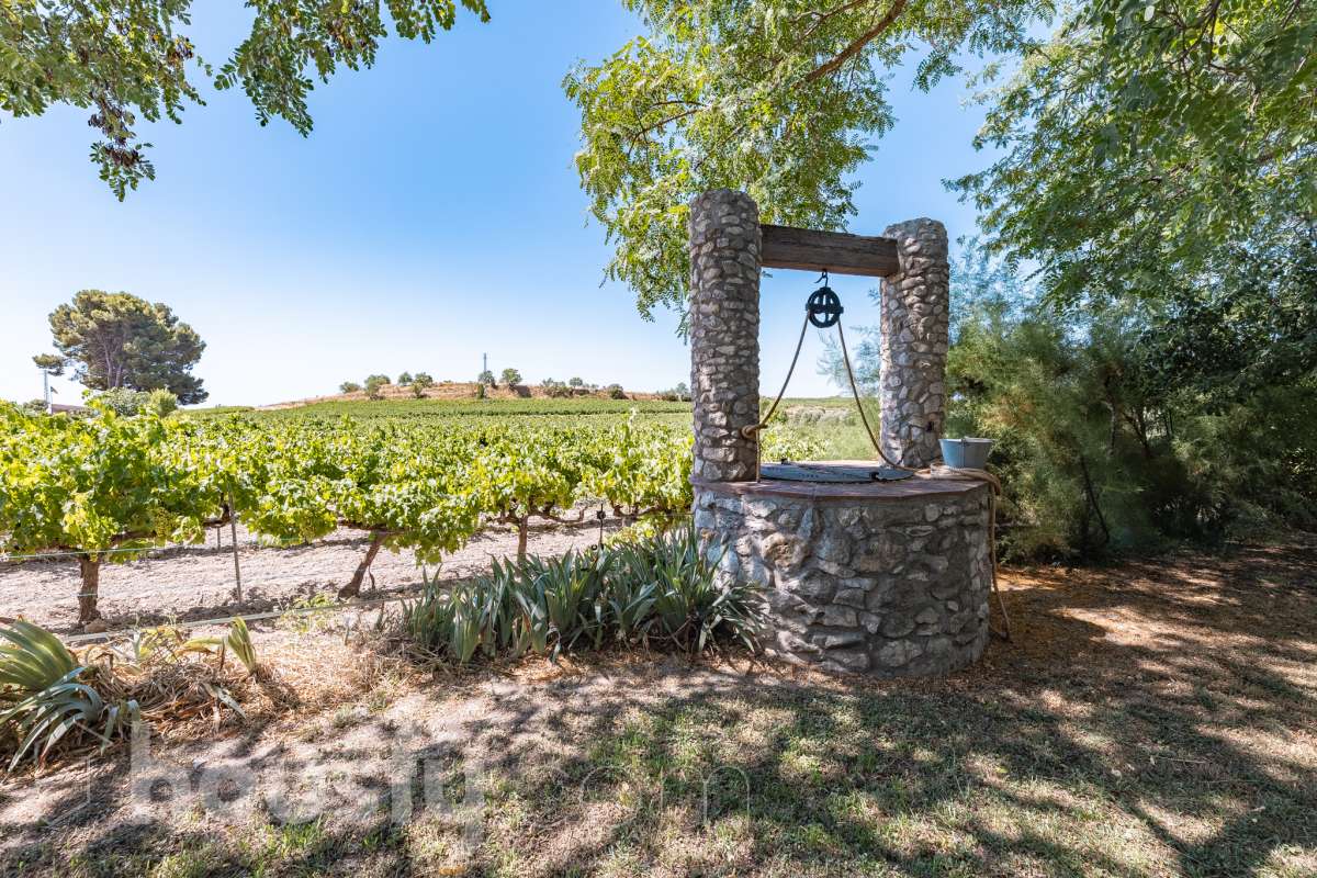 Housfy vende masía histórica de finales del S.XIX – El corazón del Penedès Descubra esta excepcional masía de piedra, un oasis de tranquilidad y autenticidad restaurado minuciosamente en 2010. Con una superficie construida de 351 m² sobre una extensa parcela de 8.502 m², esta propiedad combina a la perfección la tradición arquitectónica catalana con el máximo confort moderno. Lo que hace única a esta propiedad: Arquitectura y carácter: Restauración fiel que preserva elementos originales: vigas de madera de melis, techos de "volta catalana", suelos de mosaico antiguo y carpintería tradicional. Un viaje en el tiempo sin renunciar a las comodidades actuales. Entorno privilegiado: Ubicada en el corazón vinícola del Penedès, a tan solo 50 km de Barcelona y el aeropuerto, y a 20 km de Sitges. Disfrute de un entorno natural rodeado de viñedos, perfecto para actividades al aire libre como senderismo o rutas ecuestres. Zona exterior diseñada para disfrutar: Un espacio exterior con porches de columnas milenarias, piscina y una completa zona de barbacoa/horno de leña tradicional. Incluye una zona de sombra natural bajo moreras centenarias, huerto privado, frutales y un espacio polivalente de 3.700 m² apto para instalaciones hípicas. Sostenibilidad y equipamiento: La casa cuenta con sistema de calefacción geotérmica de alta eficiencia, pozos propios (caudal garantizado de 9.000 l/h), depuradora ecológica y conexión a fibra óptica, garantizando un funcionamiento autónomo y eficiente. Distribución y detalles: Amplios espacios interiores, incluyendo una biblioteca, cocina rústica de 28 m² con chimenea, gran salón de reuniones con capacidad para 24 comensales y bodega. La planta superior conserva el encanto original con acceso a un desván polivalente de 90 m². Esta propiedad es ideal para quienes buscan una residencia singular, un refugio de fin de semana o una oportunidad de inversión en una de las zonas más demandadas y con mayor encanto de Cataluña. Quiere visitarla? Contacte con Housfyy agende su visita sin compromiso. Más información en: housfy.com-57