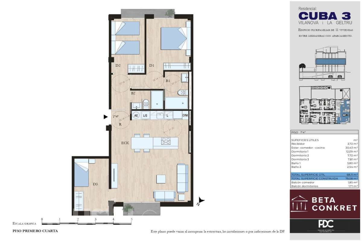 Housfy vende últimos pisos de obra nueva en el centro de Vilanova – Entrega septiembre 2026 Descubre esta exclusiva promoción de obra nueva en pleno centro de Vilanova, donde diseño, confort y calidad se unen para ofrecerte un hogar pensado para disfrutar. Disponibles las últimas viviendas de 3 habitaciones y 2 baños, con una distribución moderna y funcional, destacando su amplio salón-comedor con cocina abierta equipada e isla central, ideal para compartir momentos en familia o con amigos. Las viviendas cuentan con acabados de alta calidad, suelo de parquet y sistema de aerotermia con climatización frío y calor por conductos, garantizando eficiencia energética y máximo confort durante todo el año. Gracias a su buena orientación y grandes entradas de luz natural, son pisos muy soleados y luminosos, creando espacios cálidos y agradables. Además, existe la posibilidad de adquirir plaza de parking opcional en la misma finca con capacidad para dos coches, aportando comodidad y practicidad en una ubicación inmejorable. Una oportunidad única para estrenar vivienda en una de las mejores zonas de Vilanova, con todos los servicios, comercios y conexiones a tu alcance. No lo dudes más y contacta con nosotros para agendar una visita, conseguiremos la vivienda de tus sueños. Aviso legal El precio de venta no incluye gastos de la compraventa como notaría, registro, impuestos, ni tampoco honorarios agencia. Esta publicación no es vinculante. Consulta siempre la nota simple con Housfy antes de formalizar la compraventa. Sobre nosotros Housfy es la plataforma integral de servicios inmobiliarios. Nuestra combinación de expertos y tecnología pone al alcance de todo el mundo servicios cómodos, claros y seguros. AICAT número: 7922. Nos encargamos de la gestión y asesoramiento de la compra. ¡Olvídate de todo! Hacemos los trámites por ti. Y, si además necesitas financiación, ponemos a tu disposición un bróker hipotecario para ayudarte a conseguir las mejores condiciones para tu perfil económico. ¿Quieres visitarla? Contacta con Housfy y agenda tu visita sin compromiso. Más información en: housfy.com Este anuncio contiene imágenes ilustrativas, con el objetivo de mostrar el potencial de la propiedad, y pueden diferir del resultado final.-13