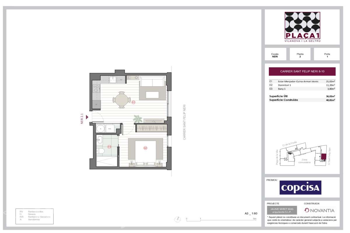 Housfy vende este fabuloso piso situado en pleno corazón de Vilanova i la Geltrú, en la emblemática Plaça de la Vila, una ubicación privilegiada donde disfrutar de todos los servicios, comercios y la vida del centro urbano. La vivienda cuenta con una amplia habitación doble, un baño completo y una moderna cocina integrada al salón-comedor, creando un espacio diáfano, funcional y muy luminoso. Dispone de sistema de aerotermia, que garantiza una alta eficiencia energética y un excelente confort durante todo el año. El edificio cuenta con ascensor y una fantástica piscina comunitaria, ideal para relajarse y disfrutar del buen tiempo. Una oportunidad única para quienes buscan comodidad, eficiencia y una ubicación inmejorable en el centro de la ciudad. ¡Ven a visitarlo y enamórate de tu nuevo hogar! Zona y entorno Respecto a la ubicación, se sitúa en Vilanova i la Geltrú, municipio de Barcelona. Esta propiedad se encuentra cerca de transporte público, colegios, supermercados y farmacias. Aviso legal El precio de venta no incluye gastos de la compraventa como notaría, registro, impuestos, ni tampoco honorarios agencia. Esta publicación no es vinculante. Consulta siempre la nota simple con Housfy antes de formalizar la compraventa. Sobre nosotros Housfy es la plataforma integral de servicios inmobiliarios. Nuestra combinación de expertos y tecnología pone al alcance de todo el mundo servicios cómodos, claros y seguros. AICAT número: 7922. Nos encargamos de la gestión y asesoramiento de la compra. ¡Olvídate de todo! Hacemos los trámites por ti. Y, si además necesitas financiación, ponemos a tu disposición un bróker hipotecario para ayudarte a conseguir las mejores condiciones para tu perfil económico. ¿Quieres visitarla? Contacta con Housfy y agenda tu visita sin compromiso. Más información en: housfy.com-24