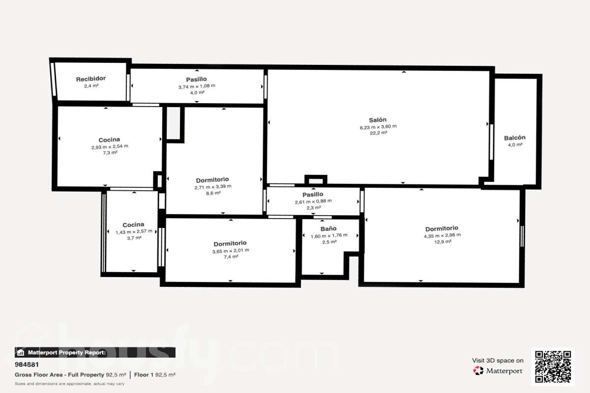 Housfy vende 🏡 luminoso piso ubicado en Badalona, el cuál consta de 88 m2 verificados con la Dirección General de Catastro. Construido en el año: 1978. VIVIENDA DE PROTECCIÓN OFICIAL Distribución de estancias -Salón-comedor -3 Dormitorios -1 Baño -Cocina equipada Características específicas -Ascensor -Aire acondicionado -Amueblado -Calefacción Zona y entorno Respecto a la ubicación, se sitúa en Badalona municipio de Barcelona. Esta propiedad se encuentra cerca de transporte público, colegios, supermercados y farmacias. Aviso legal El precio de venta no incluye gastos de la compraventa como notaría, registro, impuestos, ni tampoco honorarios agencia. Esta publicación no es vinculante. Consulta siempre la nota simple con Housfy antes de formalizar la compraventa. Sobre nosotros Housfy es la plataforma integral de servicios inmobiliarios. Nuestra combinación de expertos y tecnología pone al alcance de todo el mundo servicios cómodos, claros y seguros. AICAT número: 7922. Nos encargamos de la gestión y asesoramiento de la compra. ¡Olvídate de todo! Hacemos los trámites por ti. Y, si además necesitas financiación, ponemos a tu disposición un bróker hipotecario para ayudarte a conseguir las mejores condiciones para tu perfil económico. ¿Quieres visitarla? Contacta con Housfy y agenda tu visita sin compromiso. Más información en: housfy.com En cumplimiento de la Ley 8/2026 en Cataluña, el certificado de presencia o ausencia de amianto se encuentra en proceso de tramitación.-28