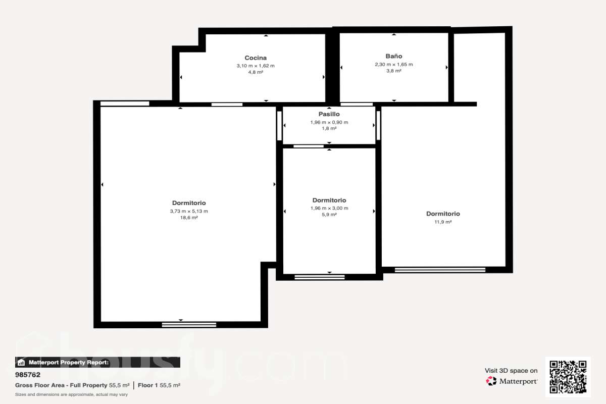 Housfy vende 🏡 luminoso piso ubicado en Badalona, el cuál consta de 66m2 útiles (verificados con la Dirección General de Catastro). Construi-39