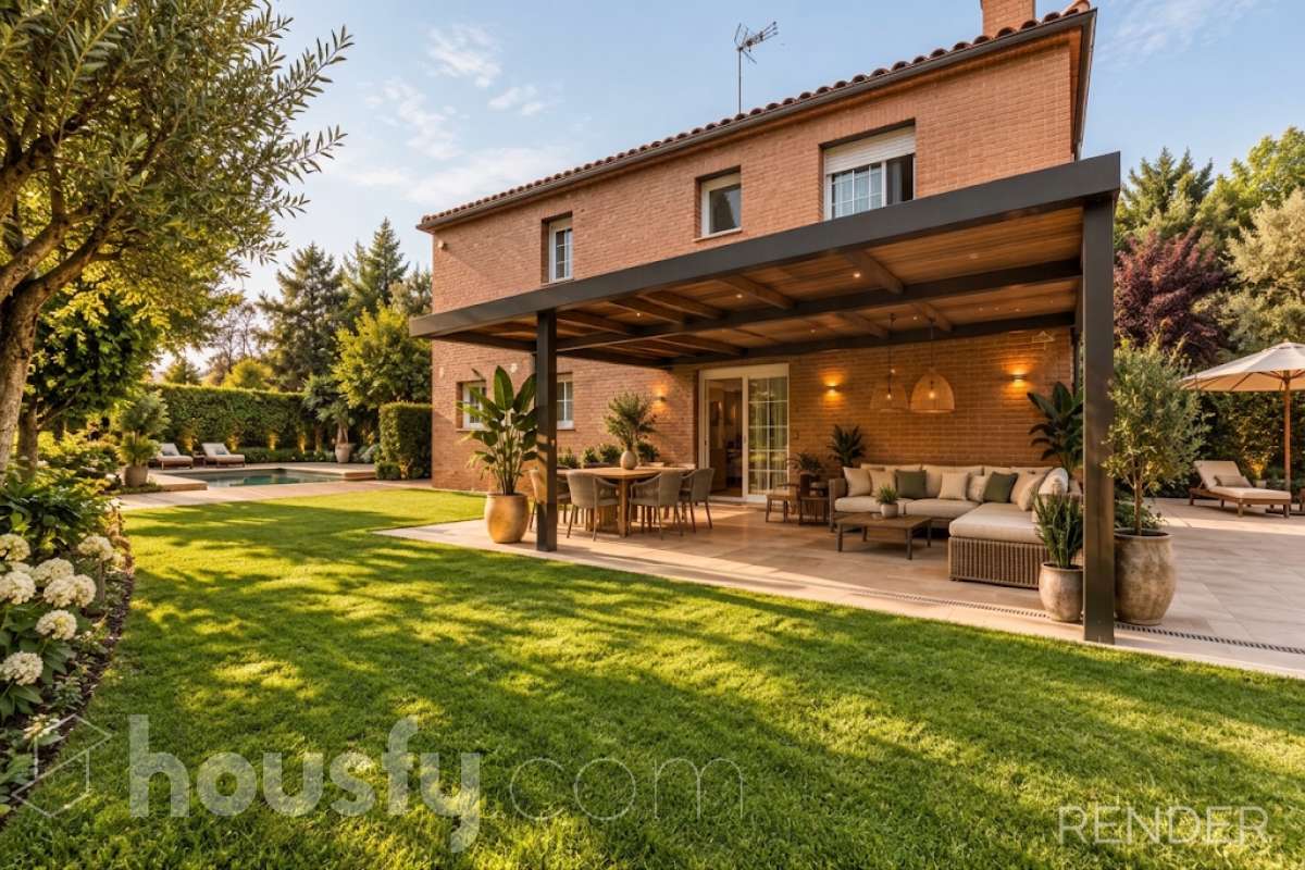 Exclusiva casa con piscina privada, parcela de 600 m² y placas solares en Sant Cugat-6