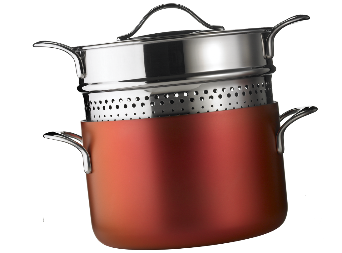 Lagostina stainlesssteel Collezione Rossa Pastaiola pot How To Spend It