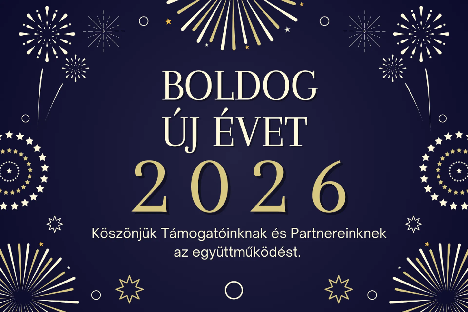 BOLDOG ÚJ ÉVET KÍVÁNUNK!