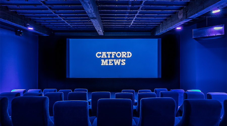 Empty cinema auditorium at Catford Mews.