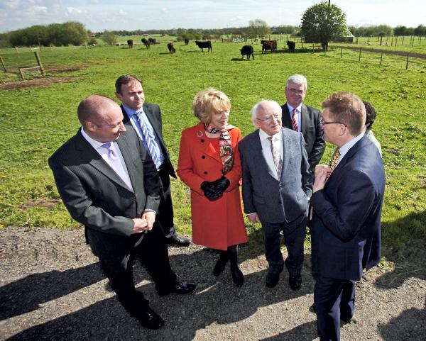 President Michael D. Higgins visits sustainable farm as part of State visit