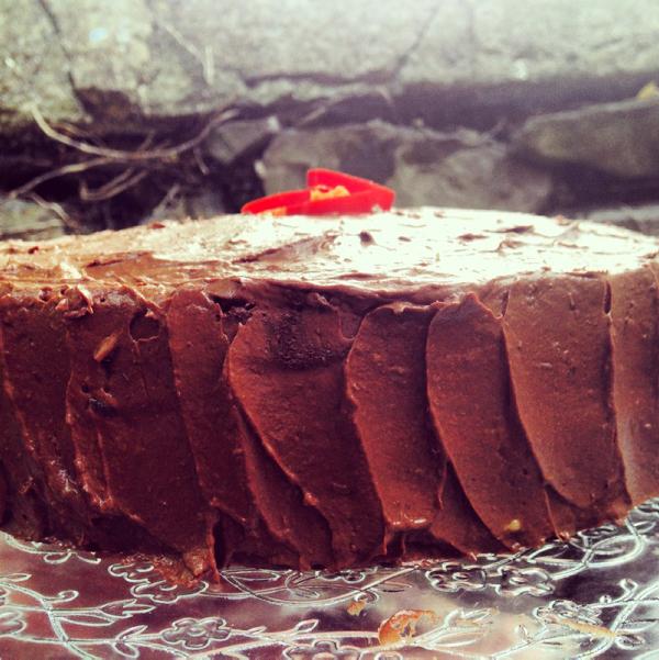 Recipe: Dark chocolate and chili cake 