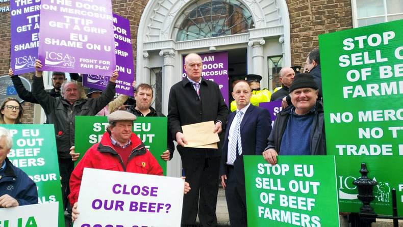 Watch: ICSA protest - beef is non-negotiable in Mercosur and TTIP deals