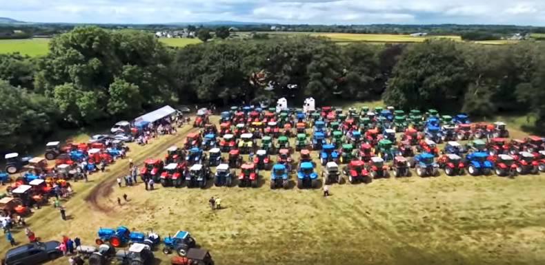 Watch: Drone footage of tractor run