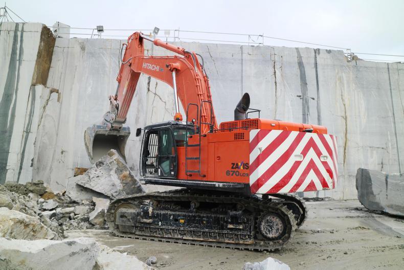 Rock hard Hitachi at work in Kilkenny