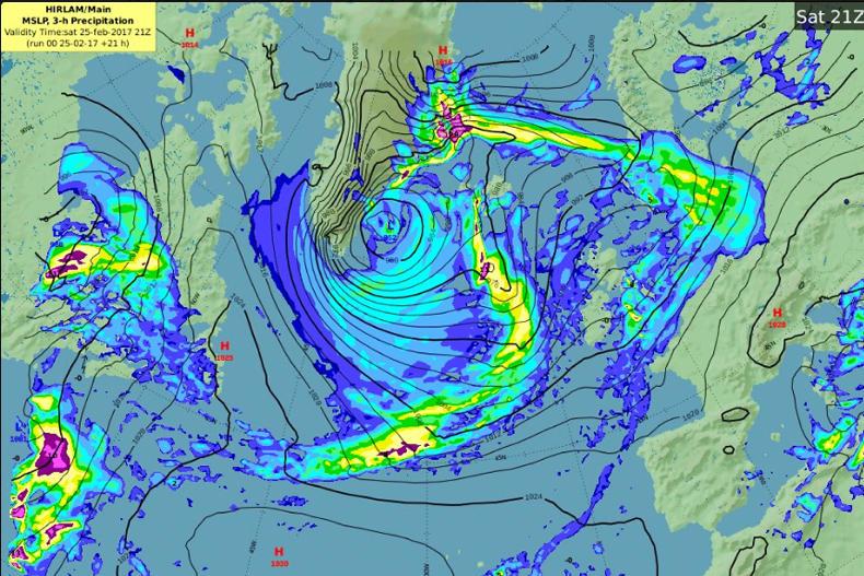 High wind warning and flash flooding as Storm Ewan hits 