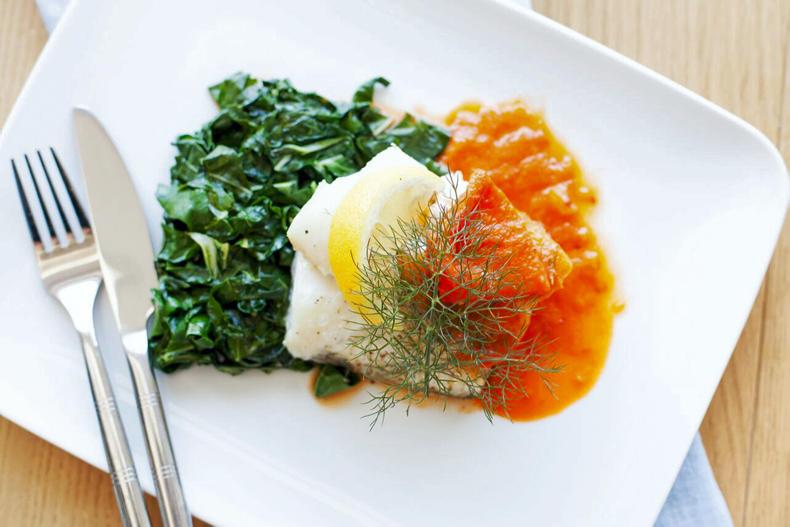 The Italian Job with Catherine Fulvio: roast cod with red pepper & fennel sauce