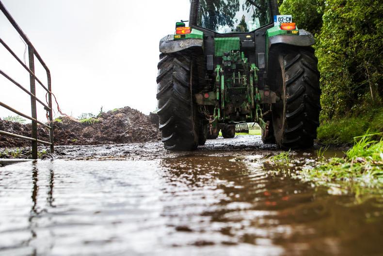 Monday management: wet land, wet grass and wet roads