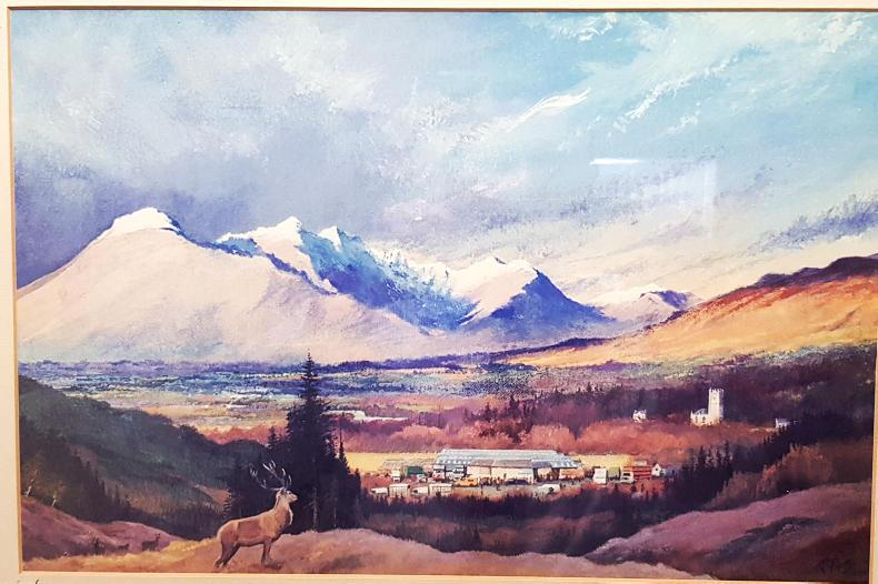 A print of 'Market Day at Dalmally'