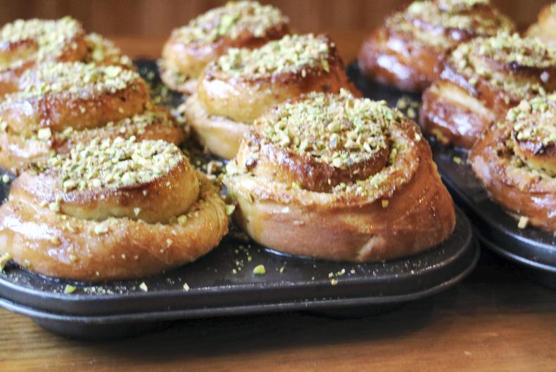 These Greek-inspired sticky buns are the perfect staycation breakfast