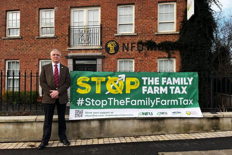 UK farming unions join forces in banner protest against inheritance tax