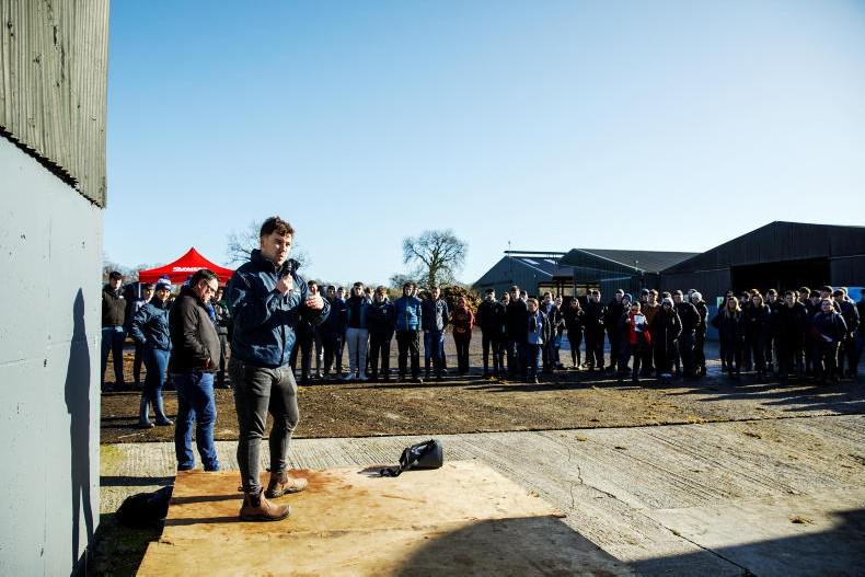 Watch: 200 students descend on Tullamore Farm