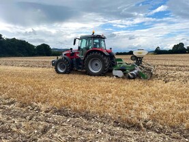 Spring barley harvest under way in July