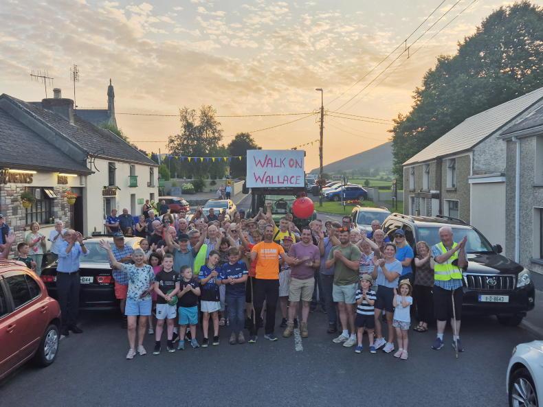 Wallace is walking to Cavan                   