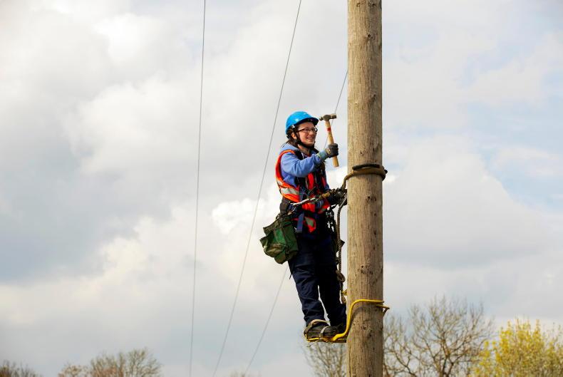 ‘As a network technician I’m mostly climbing poles and building lines’
