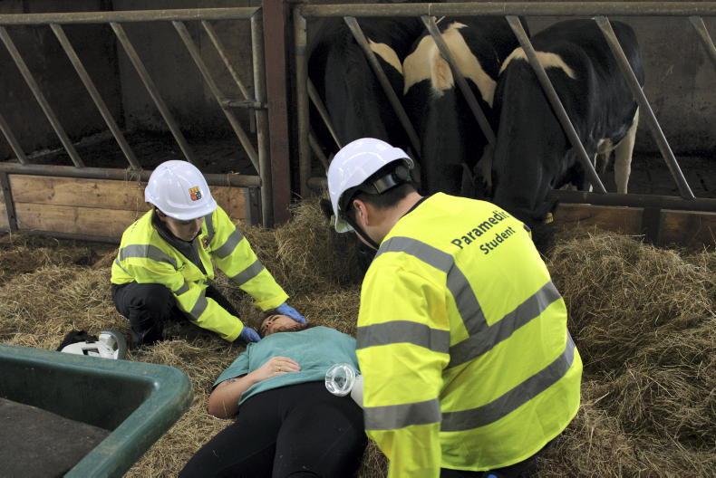 Paramedic students swap desks for dirt in on-farm training