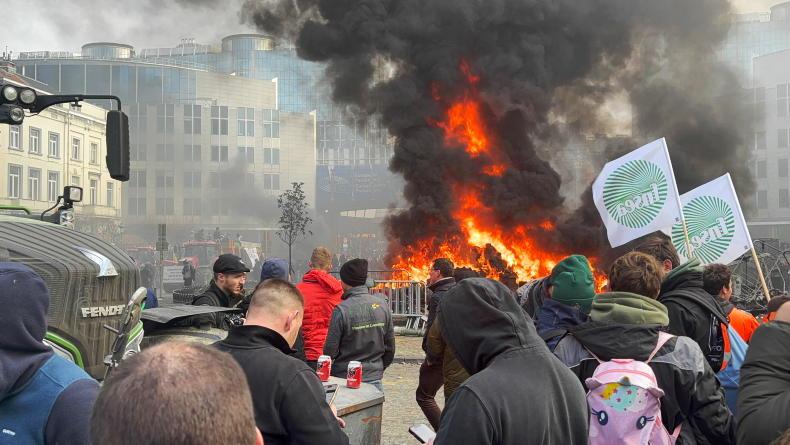 Live: farmer protest in Brussels 