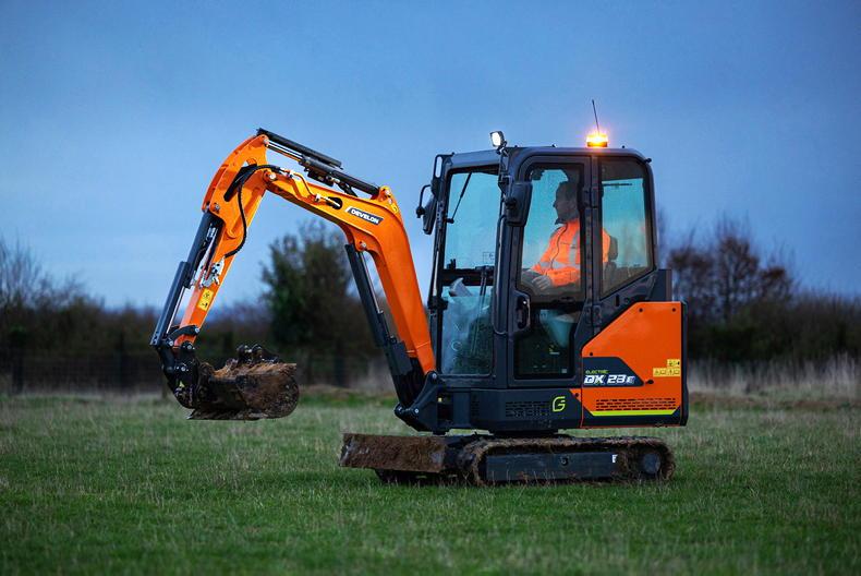Develon launches 2.2t electric mini digger