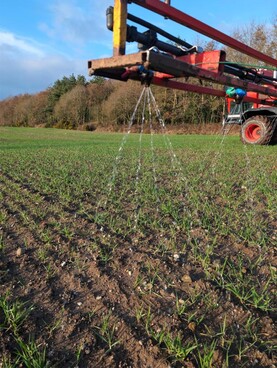 Fertiliser going out on drier land
