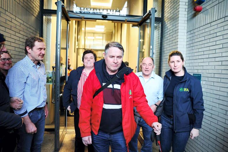 Watch: five IFA protesters exit Bord Bia after 28 days