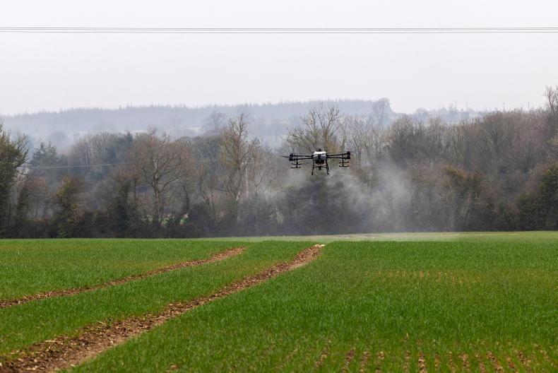 Watch: drone spraying to feed wet wheat in Wexford