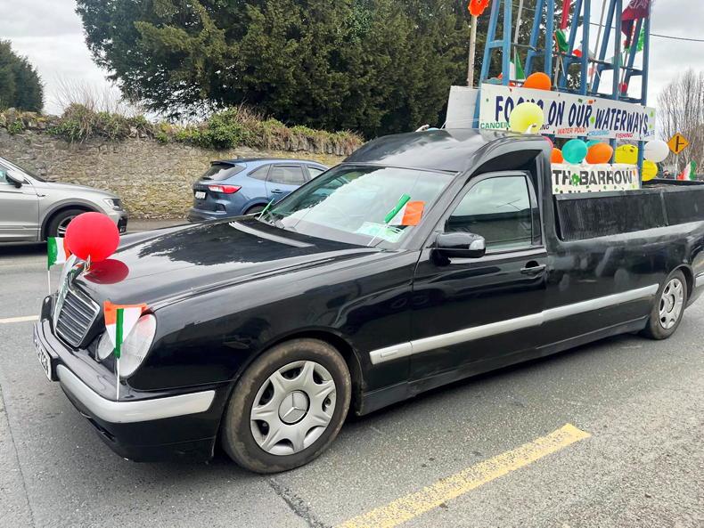 Converted hearse on the streets of Stradbally 